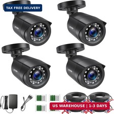 4 Pack 1080P HD Security Bullet Camera Outdoor Indoor Home CCTV Surveillance Kit