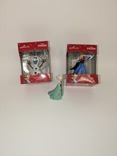 Hallmark Disney Frozen Elsa Anna Olaf Christmas Tree Ornament Lot 3 