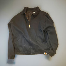 Carhartt Men's Black Full Zip Point Collar Short Jacket 3XL Big Tall