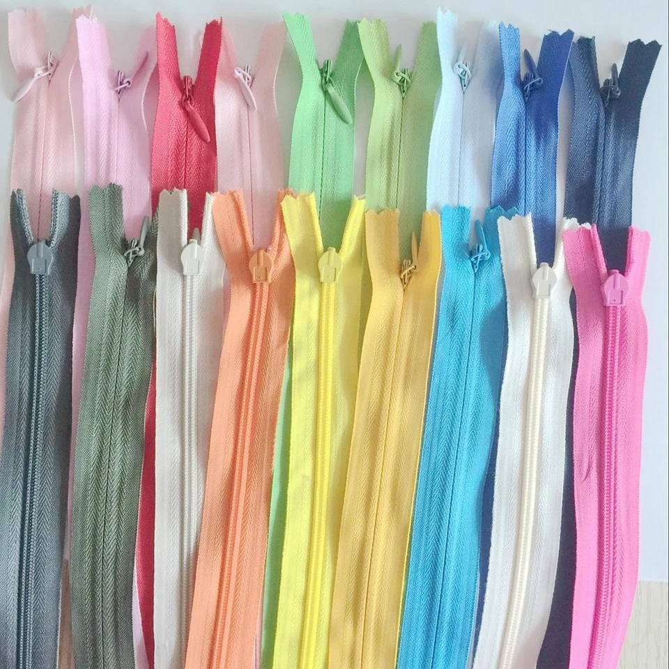 18pcs Colorful Nylon Invisible Coil Zippers Closed End Garment Accessories - Image 3 of 4