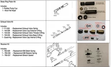Crosman 760 -Full Rebuild Kit-Brass Ring Pump Cup/Seals/Springs/Gasket-V1-V3  L4