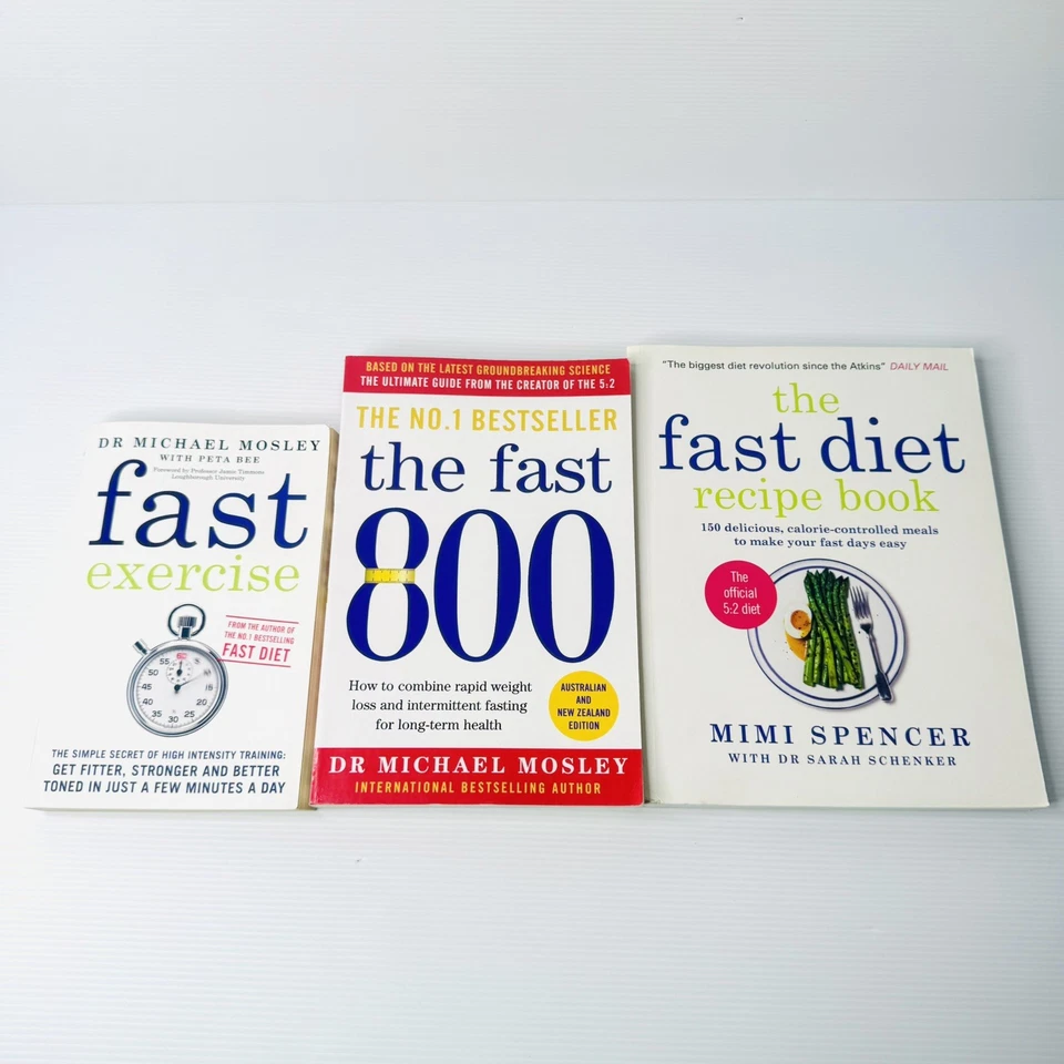 The Fast 800 + Fast Diet Recipe Book + Fast Exercise Dr Michael Mosley Book Lot - image 2 of 4
