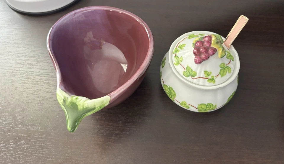 Cuenco de berenjena y azucarero Foto 2 de 4