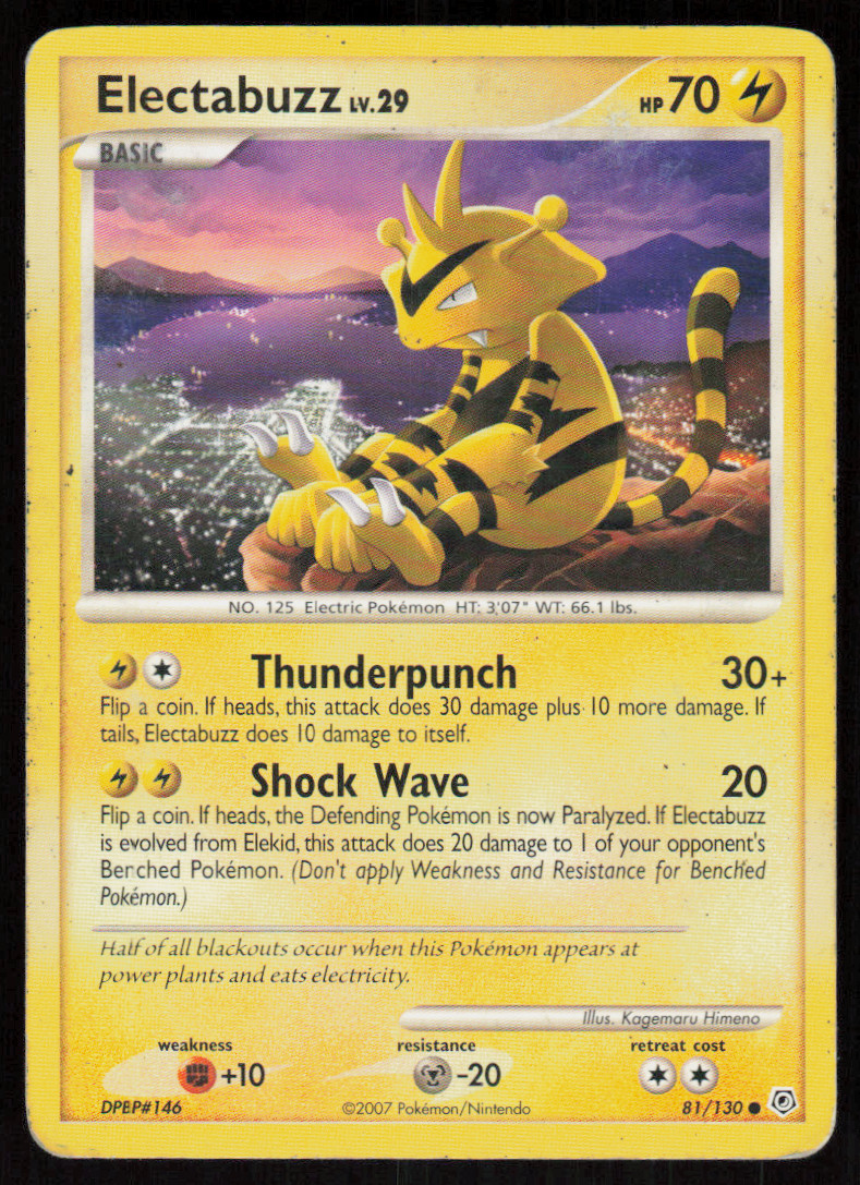 Electabuzz 81/130 Common Diamond & Pearl Pokemon MP