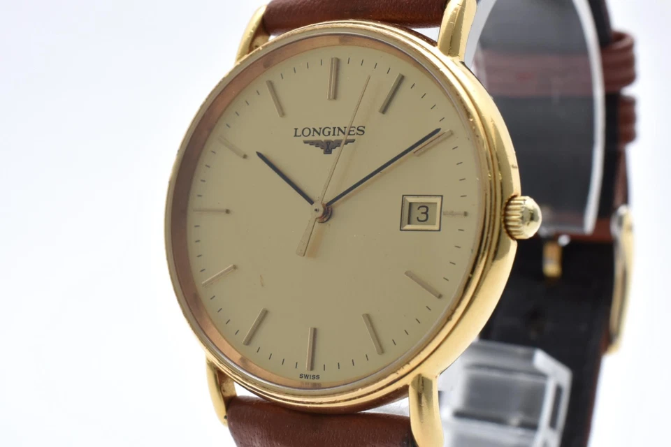 [Casi COMO NUEVO] Reloj Longines L4.636.2 Oro Gran Clásico Fecha Cuarzo Para Hombre de JP Foto 4 de 4