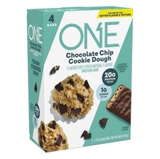    New ONE Chocolate Chip Cookie Dough 20G Protein Sugar Bars Box 8.48oz