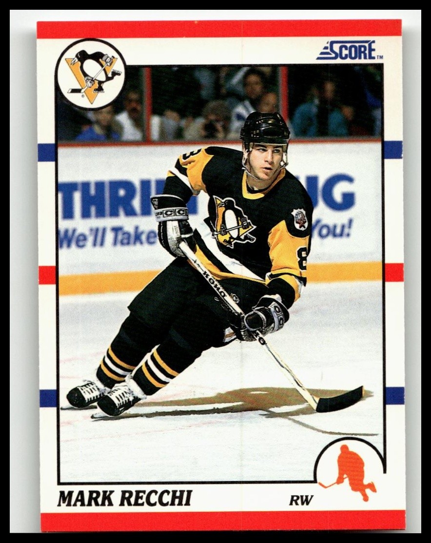 1990-91 Score American #186 Mark Recchi Pittsburgh Penguins Rookie