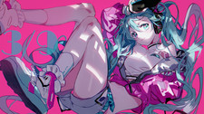 Anime long hair hatsune miku headphones shorts twintails Play Gaming Mat Desk