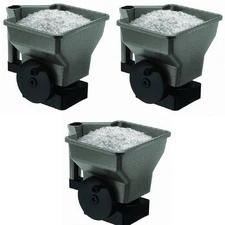 (3) Suncast SS027 Hand Held Easy Crank Poly Ice Melt & Rock Salt Spreaders