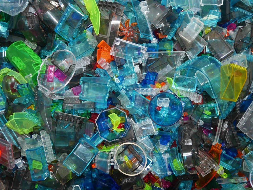 LEGO® Steine gemischt Kiloware Farbe TRANSPARENT Trans - 1 kg - Bild 1 von 1