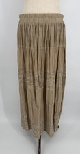 Vtg Stonebridge Tiered Floral Maxi Skirt XL Prairie Elastic Cottagecore Festival