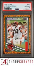 2025 PANINI SCORE PUMPKIN #162 ANTHONY MUNOZ HOF POP 1 PSA 10