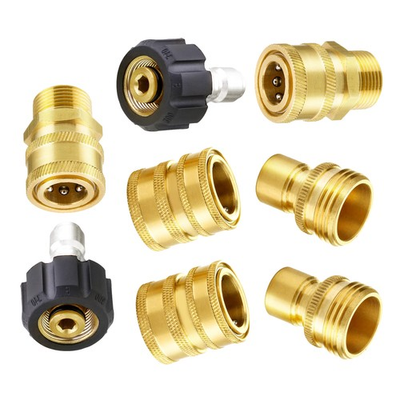 #ad #ad M MINGLE Ultimate Pressure Washer Adapter 3 8#x27;#x27; Quick Connect Kit Gold Black $31.70