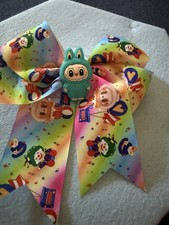 NEW Little Monsters large 7" Hair Bow Grosgrain ribbon, bow alligator clip