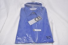 Geoffrey Beene Men's Dress Shirt 15 34-35 Regular Fit Blue Wrinkle Free NWT New