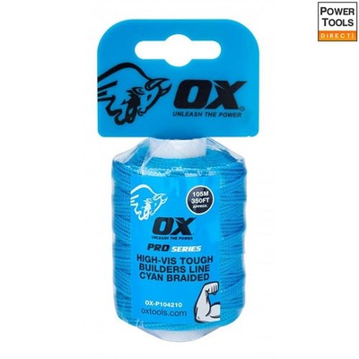 Ox Tools OX-P104210 OX Pro robuste Nylon geflochtene Bauherrenschnur 105 m/350 Fuß - C...
