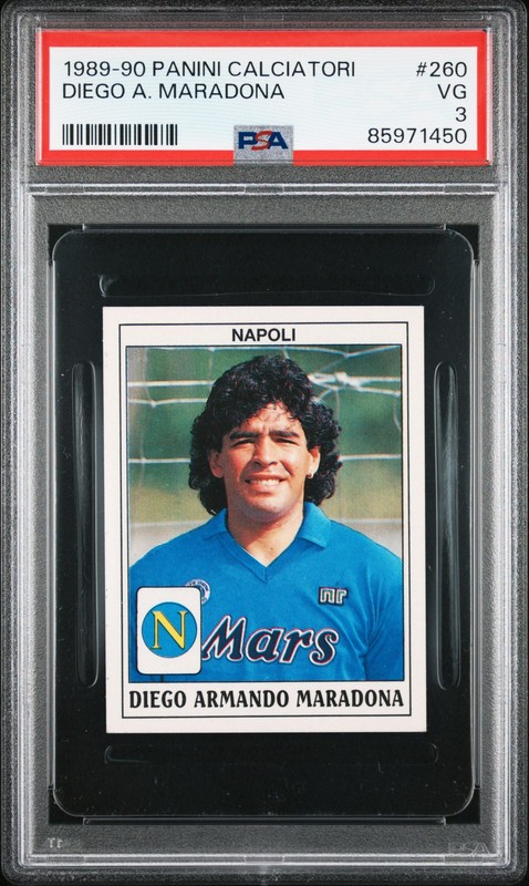 1989 PANINI CALCIATORI #260 DIEGO ARMANDO MARADONA PSA 3