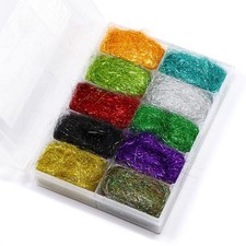 1 Box Fly Tying Dubbing Dispenser Crystal Flash Line Fly Fishing Tying Materials