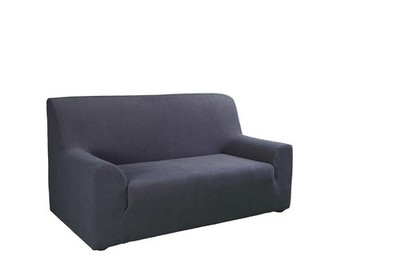 Elastischer Sofabezug Valeta. Sofaüberwurf, Grau, 3 Sitzer 180230cm