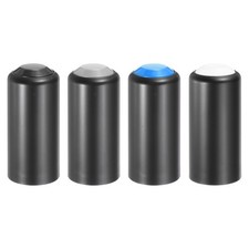4PCS Battery Cover Mic Battery Screw on Cap Gray White, Navy Black