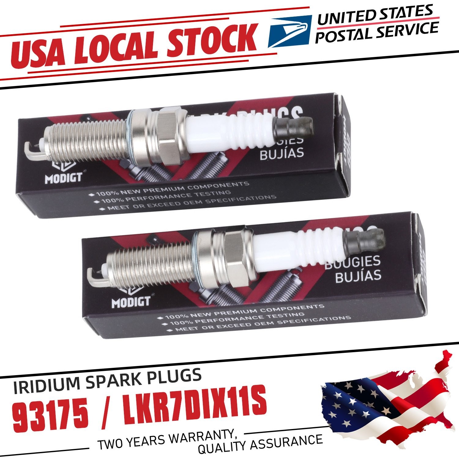 High-Performance Set of 4 Iridium Spark Plugs For NGK 93175 For Honda LKR7DIX11S
