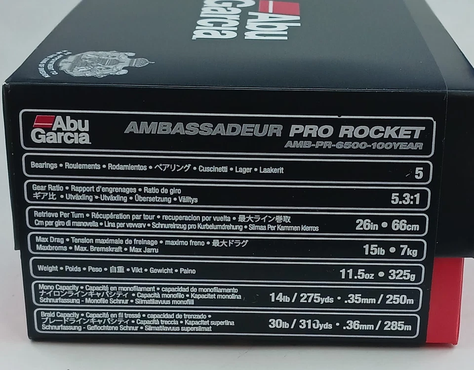 Катушка Abu Garcia 1542635 Pro Rocket Ambassadeur 6500 100-летний юбилей под правую руку - Изображение 4 из 4