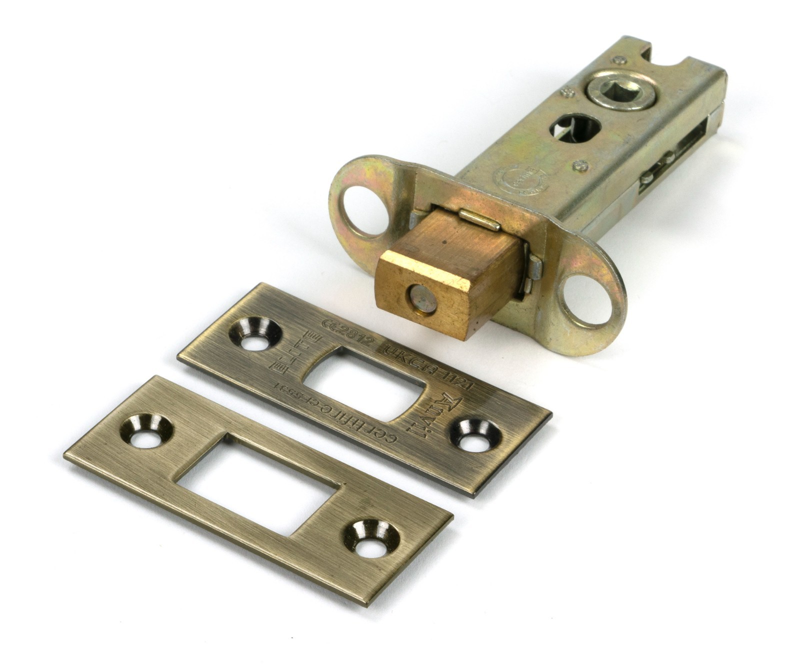 From The Anvil 51488 Aged Brass 3"" Heavy Duty Tubular Deadbolt