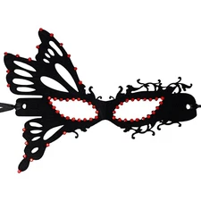 Women's Halloween Lace Butterfly Half-Face Mask for Masquerade Parties Cosplay