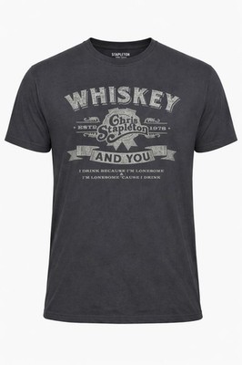 Stapleton Men's Chris Stapleton Whiskey And You Black Cotton Graphic T-Shirt XL