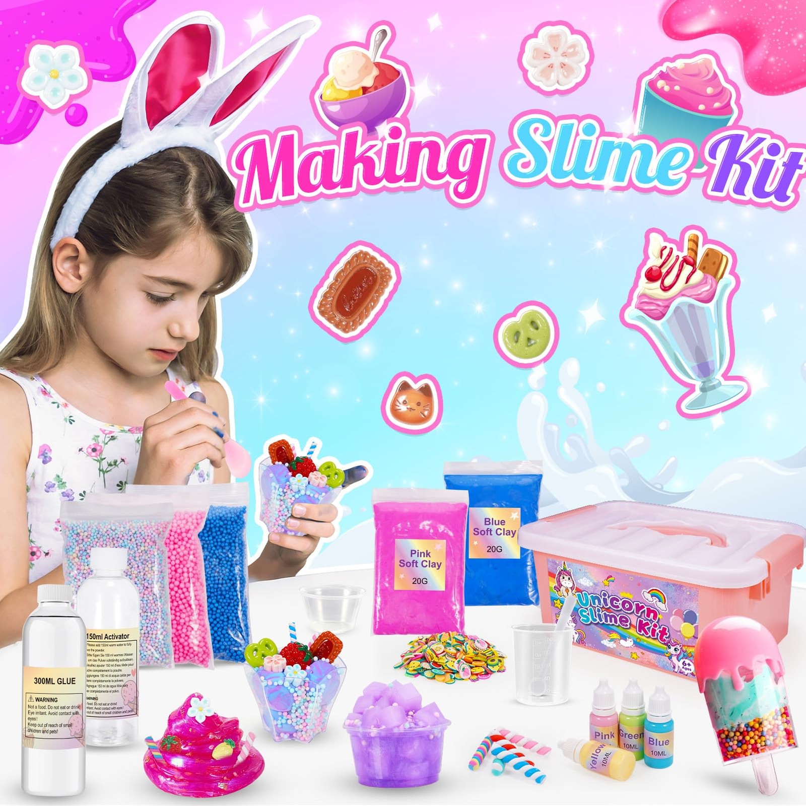 Slime Fruit Fluffy extensible et anti-stress, jeu sensoriel lavable pour enfant