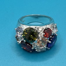 NVC Nataliya V Collister Cubic Zirconia cluster cocktail ring size 8