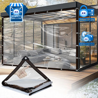 Plane Transparent 2X5M Wasserdicht Uv-BestäNdig Mit ÖSen FüR AußEnbereich
