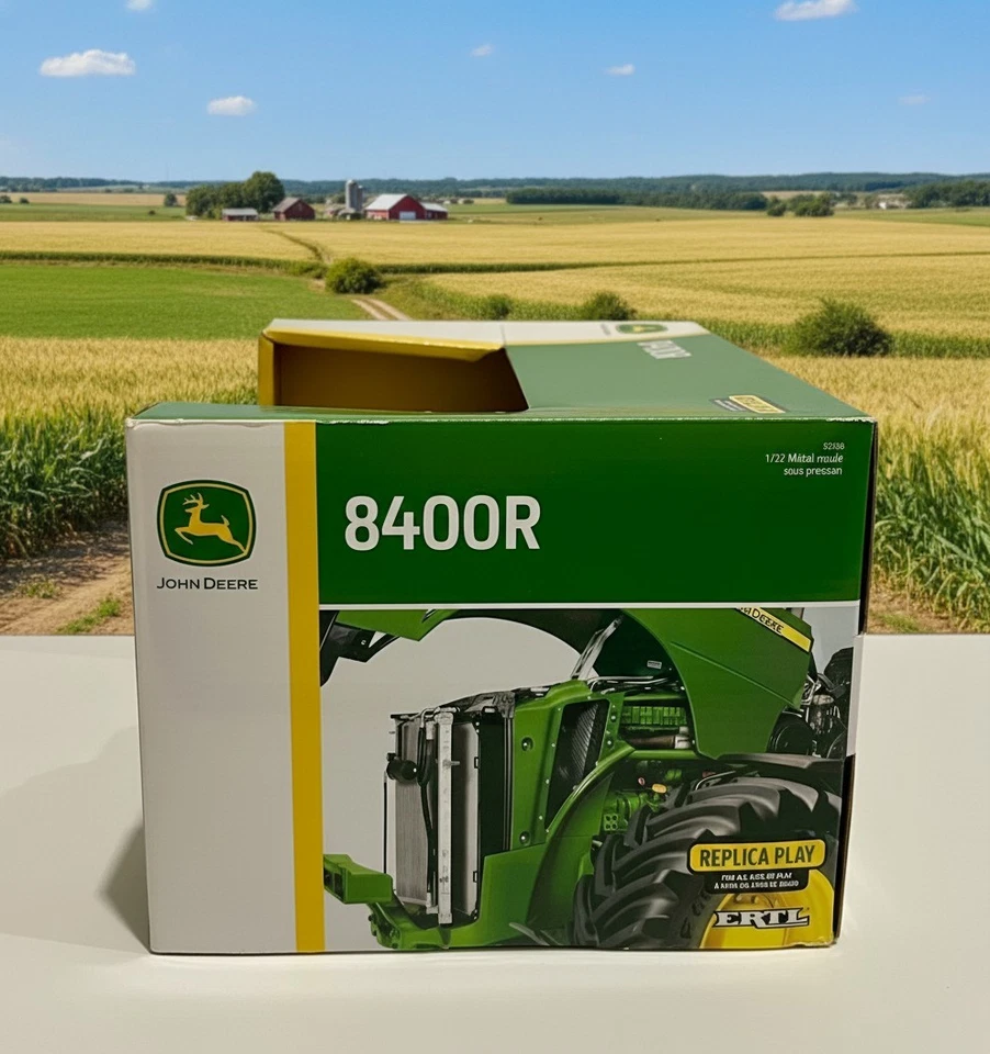 ERTL, John Deere 8400R Tractor, Triples, No. 45568, 1:32 Scale, Diecast, NIB - Image 2 of 4