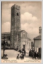 Pre-1907 Lucca Italy Church San Cassiano Postcard Mengoli 255 View Bell Tower