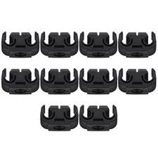 10 Pcs  For Double Brake Line Clips Clamps Black For 5mm (3/16") Brake Pipe