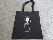 COFFIN COMICS BLACK BAG TOTE ECO FRIENDLY REUSABLE 14 X 13 X 1