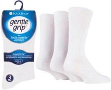 Men's Gentle Grip Honey Comb Top Non Binding Socks UK 6-11 Size
