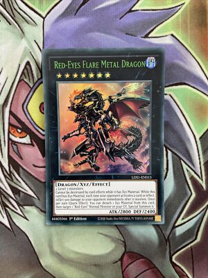 LDS1-DE015 Red-Eyes Flare Metal Dragon Green 1st Edition NM Yugioh Karte