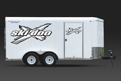 SKI-DOO X Trailer Decal / WHITE / 48'' Large Vinyl Graphic Sticker