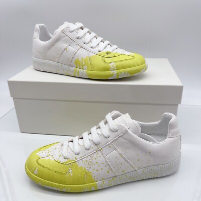 Size 9 - Maison Margiela Replica Low Paint Splatter - White Size 9 - Maison Margiela Replica Low Paint Splatter - White
