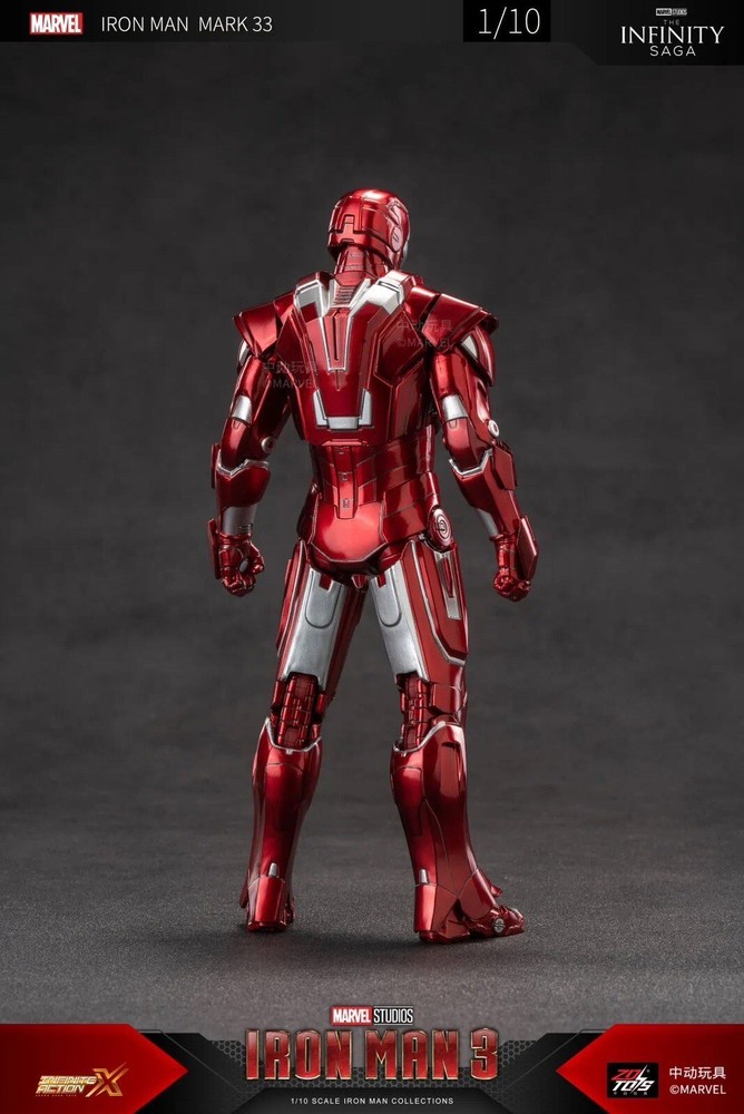 ZD TOYS IRON MAN MARK 33 MK33 SILVER CENTURION ACTION FIGURE