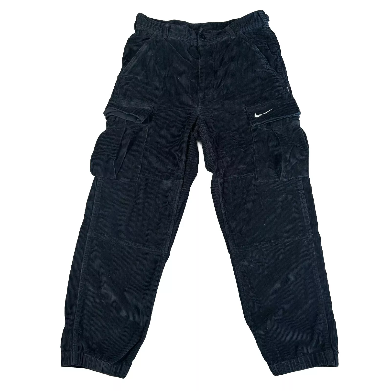 Pantalon cargo Supreme Nike Arc velours côtelé homme petit jogger SS22 noir rare