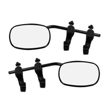 Pair Of Rock Steady Towing Mirrors Clamp On Mirror Convex Flat Car Caravan