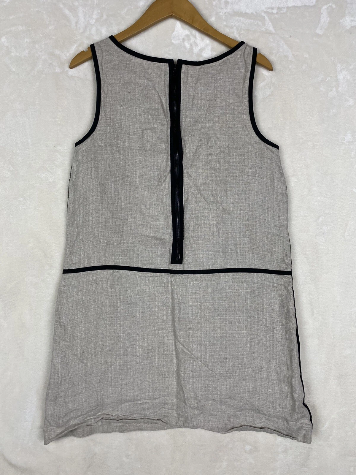 VETEMENTS Abito Loft Donna 8 A Line 100% Lino Senza Maniche Naturale Spiaggia Foderato Lavoro Ufficio