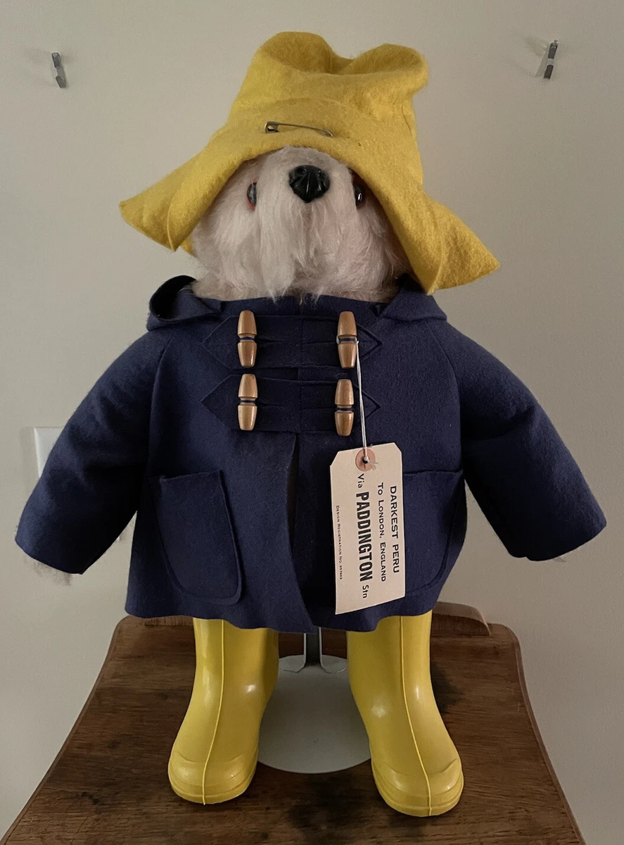 Vintage RARE HTF Paddington Bear 20 Large Stuffed Animal Plush -Hamleys  England