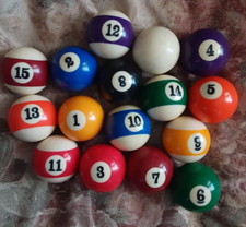 2-1/4" Billiard Balls Set 16 Piece Pool Table Balls Standard Size
