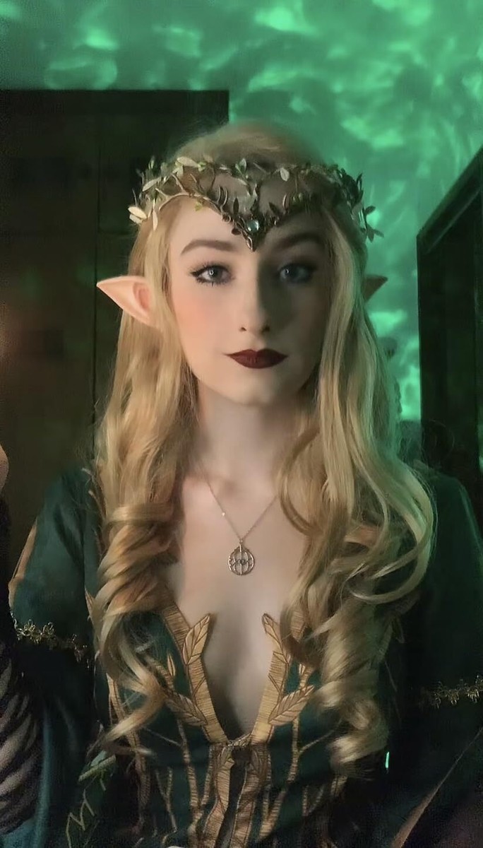 Green Woodland Elf Crown - Fairy Antler Crown Elf Forest  display picture 1