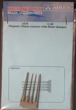 Aires Hobby 1/48th Scale Hispano 20mm Cannon w/Flame Damper Item No. 4335
