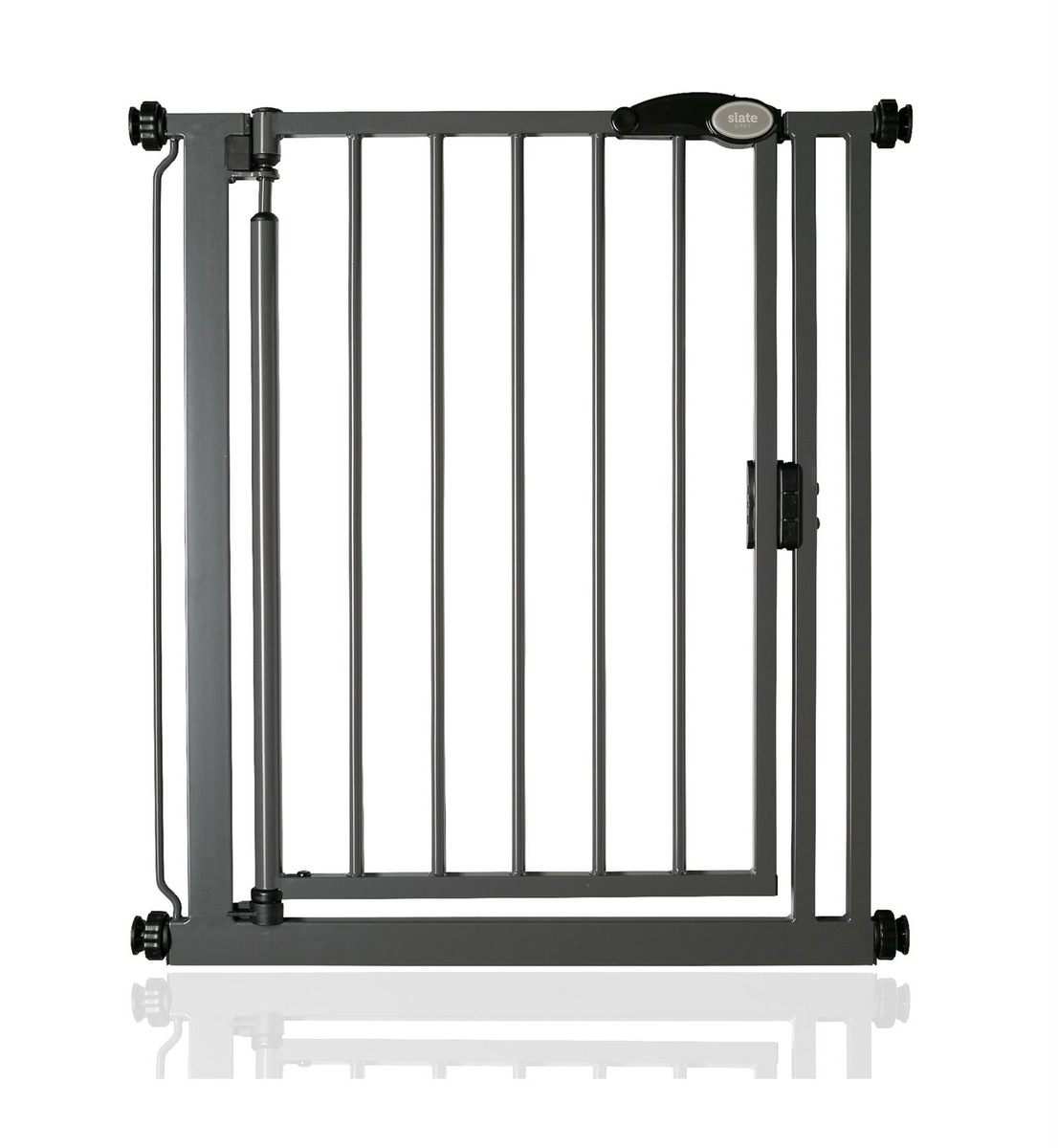 Safetots Baby Gate, Self Closing Safety Gate, Narrow, Slate Grey,  75cm