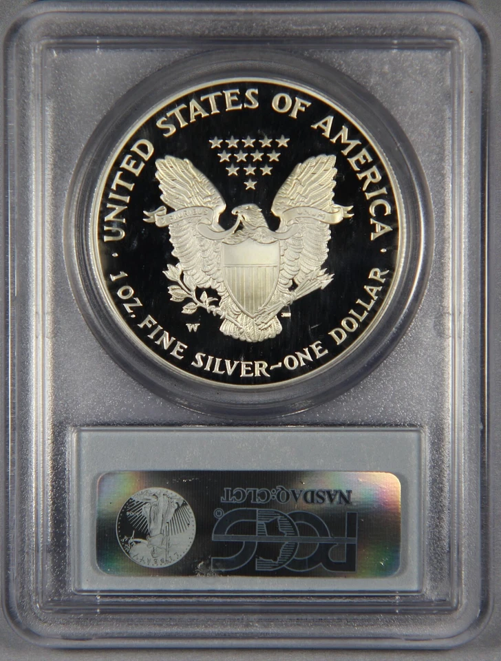 2005-W Silver Eagle Dollar PCGS PR70 DCAM Proof $1 - Image 2 of 3